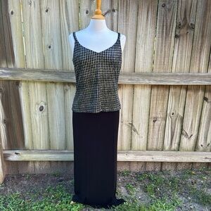 Alex Evenings black and silver maxi gown, size 10